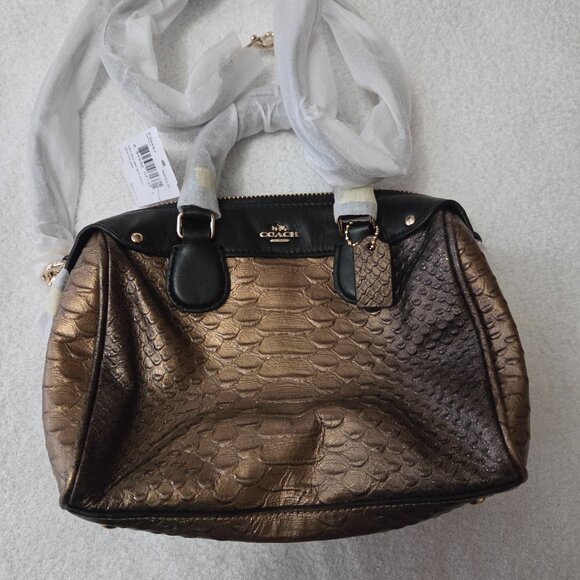 COACH F36657 Baby Bennett Satchel/Snakeskin Embossed Leather Leather Trim - Picture 4 of 4